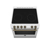 Forno Leonardo Espresso 30-Inch White Electric Range, True Convection, Energy Efficient