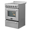 Forno Loiano 24 Inch Freestanding Electric Range Stainless Steel with Storage Drawer