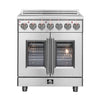Forno Massimo 30-Inch Freestanding French Door Electric Range, True Convection Oven