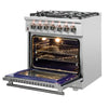 Forno Massimo 30-Inch Freestanding Dual Fuel Range, 4 Burners, Double Convection Ovens