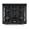Forno Leonardo Espresso 30-Inch Black Gas Range, 5 Burners, 39,500 BTU, 5 cu.ft Convection Oven