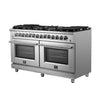 Forno Massimo 60-Inch Freestanding Dual Fuel Range, 10 Burners, Double Convection Ovens