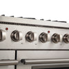 Forno Galiano 48-Inch Freestanding Gas Range, Stainless Steel, 8 Burners, 107,000 BTU, Griddle, Double Ovens, Energy Efficient