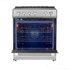 Forno Leonardo Espresso 30-Inch Slide-In Stainless Steel Induction Range, Convection Oven, 5 Cooking Zones