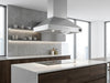 Forno Coppito 30-Inch Island Range Hood, Stainless Steel, LED Lighting, Adjustable Fan Speeds