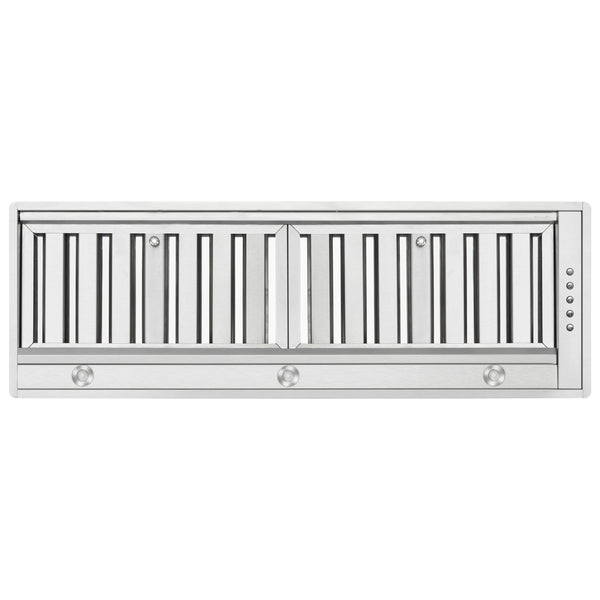 Forno Frassanito 36-Inch Recessed Range Hood, 450 CFM, Stainless Steel Baffle Filters, LED Lighting