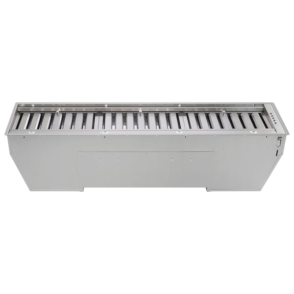 Forno Frassanito 48-Inch Recessed Range Hood, Stainless Steel Baffle Filters, LED Lighting