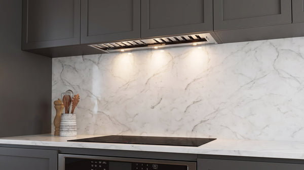 Forno Frassanito 48-Inch Recessed Range Hood, Stainless Steel Baffle Filters, LED Lighting