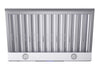 Forno Palazzo 36-Inch Wall Mounted Range Hood, Stainless Steel, Heavy Duty Baffle Filters, Remote Control