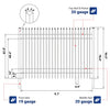 10x7 ft Steel Fence with 4 Rails, 30 Panels