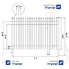 10x7 ft Steel Fence with 3 Rails, 30 Panels