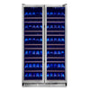 Forno Vernazza 40-Inch Side-by-Side Dual Zone Wine Cellar, 25.07 cu.ft Capacity, Stainless Steel, Temperature Control, UV-Protected Glass Door, Wooden Shelves