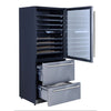 Forno Capraia 30-Inch Triple Temperature Zone Wine Cooler, Up to 144 Bottles, Two Refrigerated Drawers, Adjustable Temperature Zones