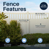 CheryLife 6’ x 6’ Vinyl Semi-Private Fence – Sand - Denver Series