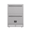 Forno Como 24-Inch Indoor Outdoor Drawer Refrigerator, 4.87 cu.ft, Stainless Steel Interior, Adjustable Shelves, LED Lighting