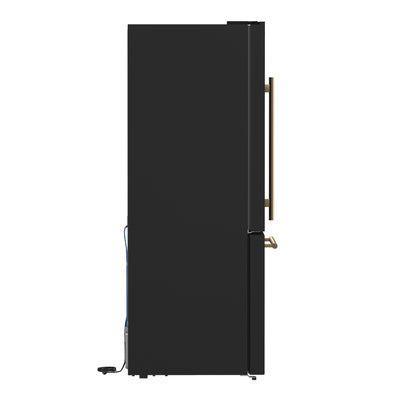 Forno Milano 2-Piece 62-Inch Freestanding Dual Bottom Freezer Refrigerator in Black – 34.4 cu.ft, Touch Control, Ice Maker