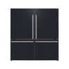 Forno Milano 2-Piece 62-Inch Freestanding Dual Bottom Freezer Refrigerator in Black – 34.4 cu.ft, Touch Control, Ice Maker