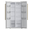 Forno Salerno Espresso 33-Inch White Side-by-Side Refrigerator, 15.6 Cu. Ft., Energy-Efficient, No Frost, Modern Design