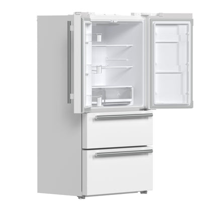 Forno Moena Espresso 36-Inch White French Door Refrigerator, 19.2 Cu. Ft., Frost-Free, Automatic Ice Maker, ENERGY STAR Certified