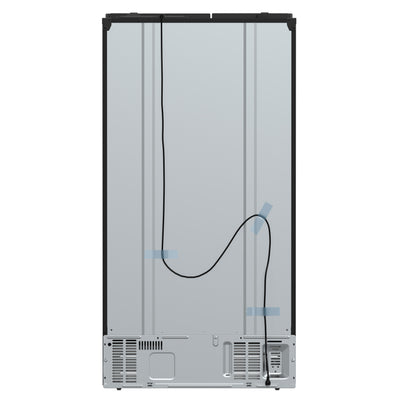 Forno Salerno Espresso 36-Inch Black Side-by-Side Refrigerator, 20 Cu. Ft., Frost-Free, Ice & Water Dispenser, ENERGY STAR Certified