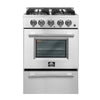 Forno Breno 24-Inch Freestanding Gas Range, Compact Design, Energy Efficient