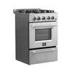 Forno Breno 24-Inch Freestanding Gas Range, Compact Design, Energy Efficient