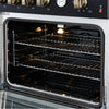 Marco 30-inch Gas Range Black & Antique Brass Design, 4 Burners 37,000 BTU, 4.32 cu.ft. Convection Oven