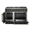 Forno Galiano 48" Freestanding French Door Gas Range in Black