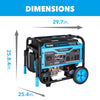 Pulsar 13000W Tri-Fuel Portable Generator with Remote Start & CO Sentry