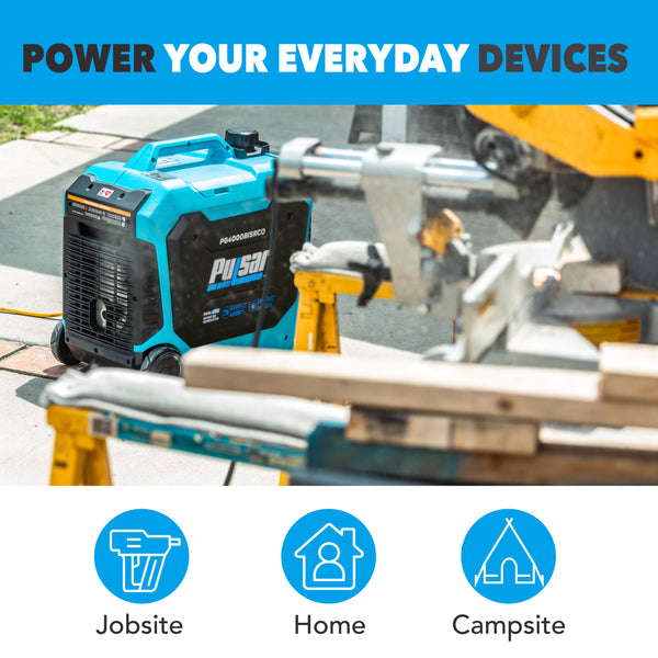 Pulsar 4000W Dual Fuel RV Ready Inverter Generator with Remote Start & CO Sentry