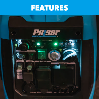 Pulsar 4000W Dual Fuel RV Ready Inverter Generator with Remote Start & CO Sentry