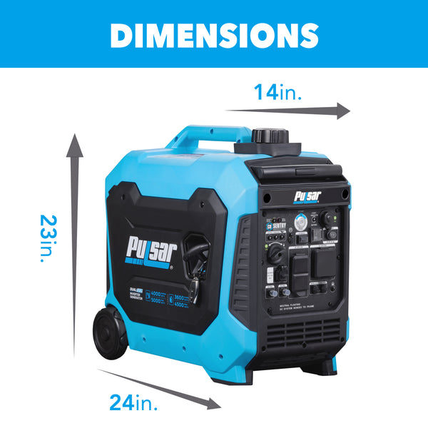 Pulsar 5000W Dual Fuel RV Ready Inverter Generator with Remote Start & CO Sentry