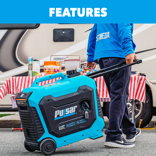 Pulsar 5000W Dual Fuel RV Ready Inverter Generator with Remote Start & CO Sentry