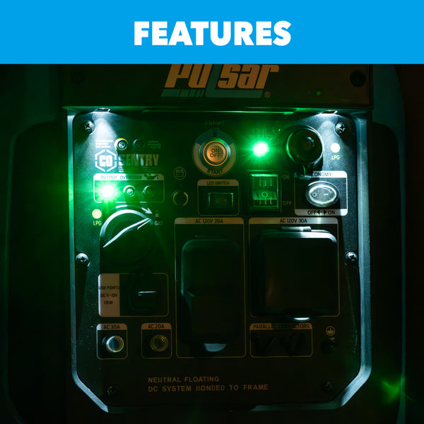 Pulsar 5000W Dual Fuel RV Ready Inverter Generator with Remote Start & CO Sentry