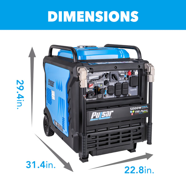 Pulsar 12500W Tri-Fuel Inverter Generator with Remote Start & CO Sentry