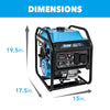 Pulsar 5250W Dual Fuel Open Frame Inverter Generator with CO Sentry