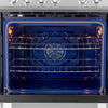 Forno Leonardo Espresso 30-Inch Slide-In Stainless Steel Induction Range, Convection Oven, 5 Cooking Zones