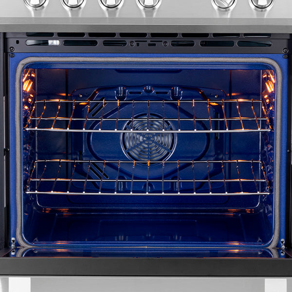 Forno Leonardo Espresso 30-Inch Slide-In Stainless Steel Induction Range, Convection Oven, 5 Cooking Zones