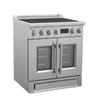 Forno Torino 30 Inch French Door Induction Range with Air Fryer and True Convection Oven