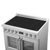 Forno Torino 36 Inch French Door Induction Range with Air Fryer and True Convection Oven