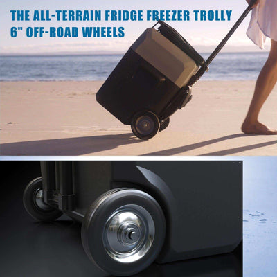 LionCooler Pro Portable Solar Fridge Freezer, 32 Quarts with off-road wheels