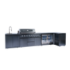 Cherylife 157-Inch 6-Burner 96,000 BTU Gas Grill Island – Outdoor Kitchen with Wine Cooler, Refrigerator, Rotisserie, Granite Countertops & Storage