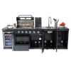 Cherylife NG 85-Inch 4-Burner 72,000 BTU Natural Gas Grill Island – Outdoor Kitchen with Wine Cooler, Compact Refrigerator, Rotisserie, Granite Countertop & Sink