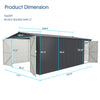 10x20 ft Metal Storage Shed, Outdoor Tool Shed