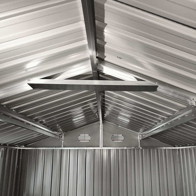 12x8 ft Metal Storage Shed with Foundation Kit - CheryLife