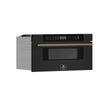 Forno Capoliveri Espresso 30-Inch Microwave Drawer, Black, 1.2 cu.ft, 1000 Watts, Built-In, Touch Control LCD Display, Auto-Touch Open/Close, 11 Power Levels, Sensor Cooking
