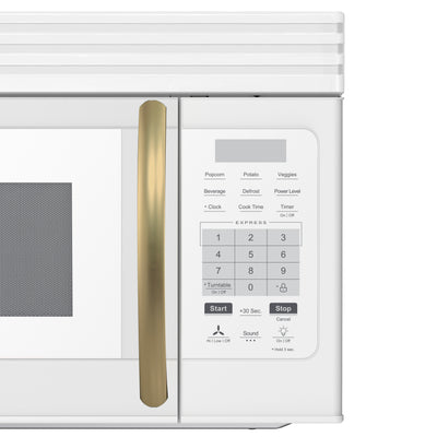 Forno Scalo 30-Inch Over the Range Microwave, White – 1.6 cu.ft, 300 CFM Vent, Touch Control, LED Light