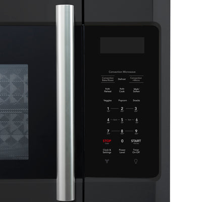 Forno Fornace 30-Inch Over the Range Convection Microwave, Black – 1.5 cu.ft, 300 CFM Vent, Touch Control, LED Light