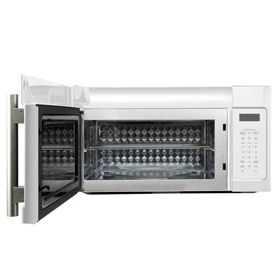 Forno Fornace 30-Inch Over the Range Convection Microwave, White – 1.5 cu.ft, 300 CFM Vent, Touch Control, LED Light