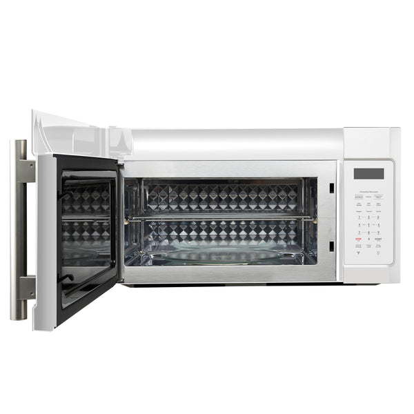 Forno Fornace 30-Inch Over the Range Convection Microwave, White – 1.5 cu.ft, 300 CFM Vent, Touch Control, LED Light
